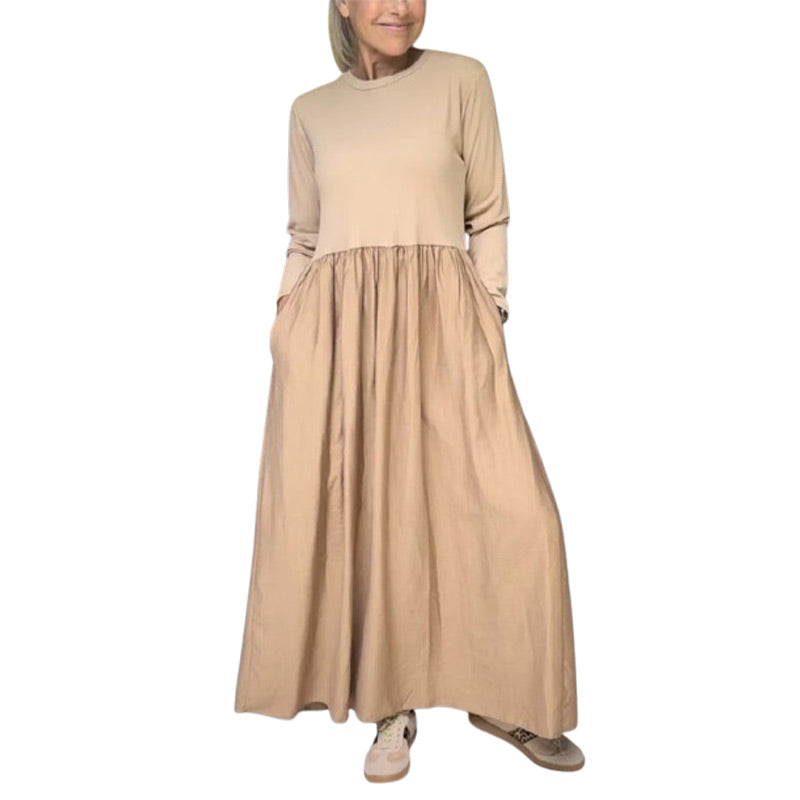 Langärmliges Strick Midikleid für Damen