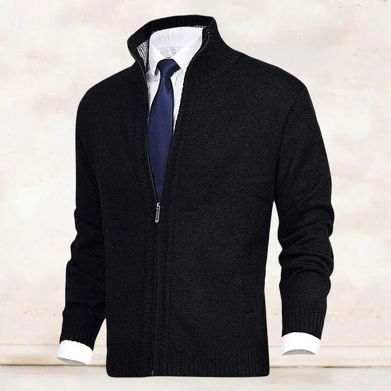 Saber Strickjacke mit Stehkragen