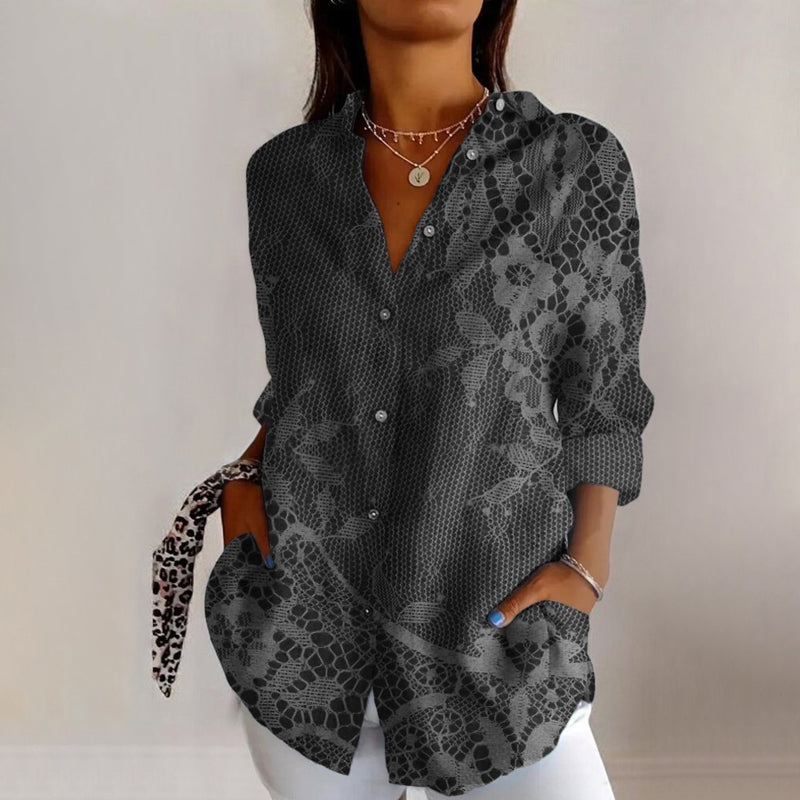 Roxana Vintage Bluse mit Blumenmuster für Damen