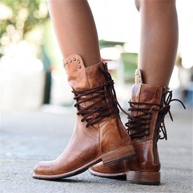 Rose Lederstiefel