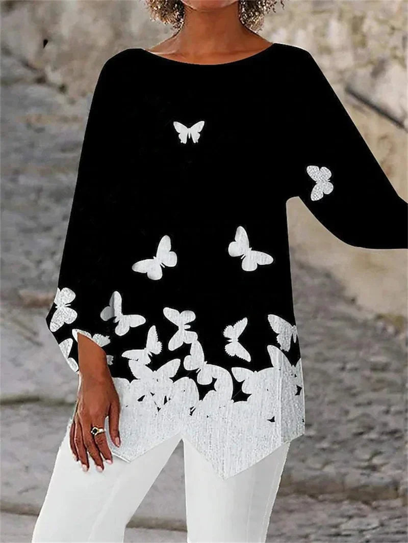 Langarmshirt mit Rundhals für Damen