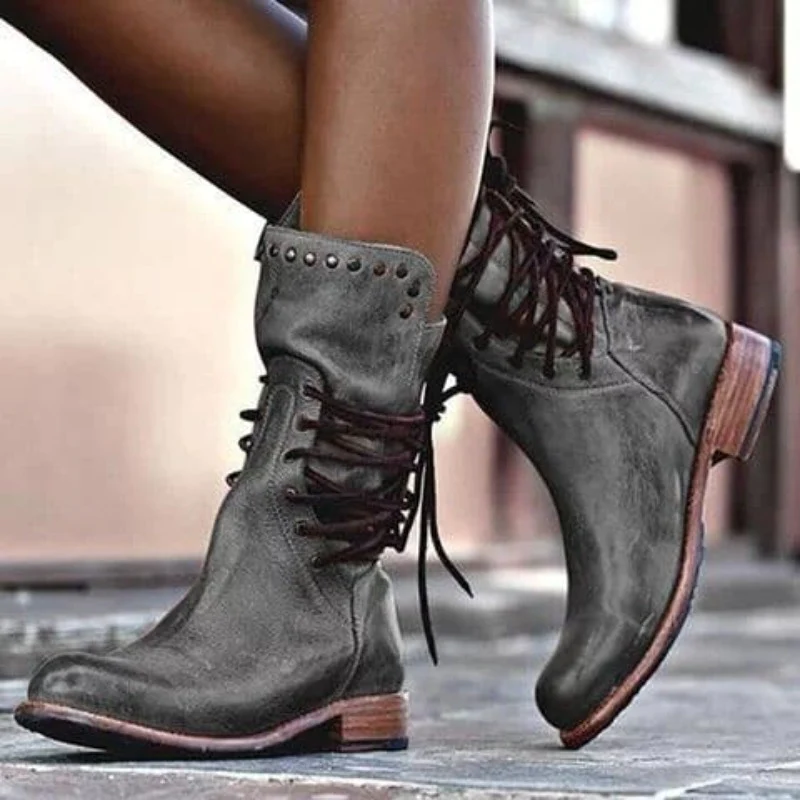 Rose Lederstiefel