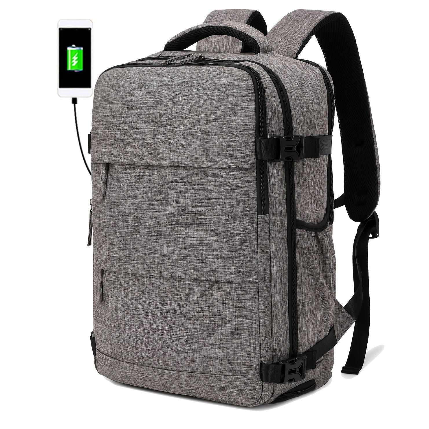 Reiserucksack mit Schuhfach und Laptopfach und verstellbaren Trägern