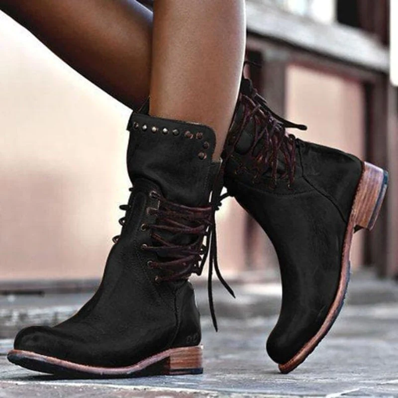 Rose Lederstiefel
