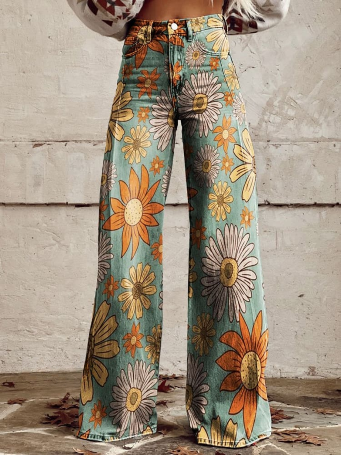 Blumenglück Vintage Schlaghose für Damen