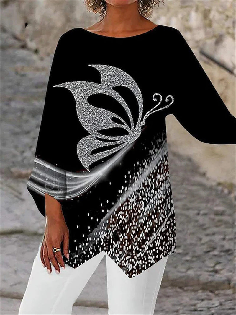 Langarmshirt mit Rundhals für Damen