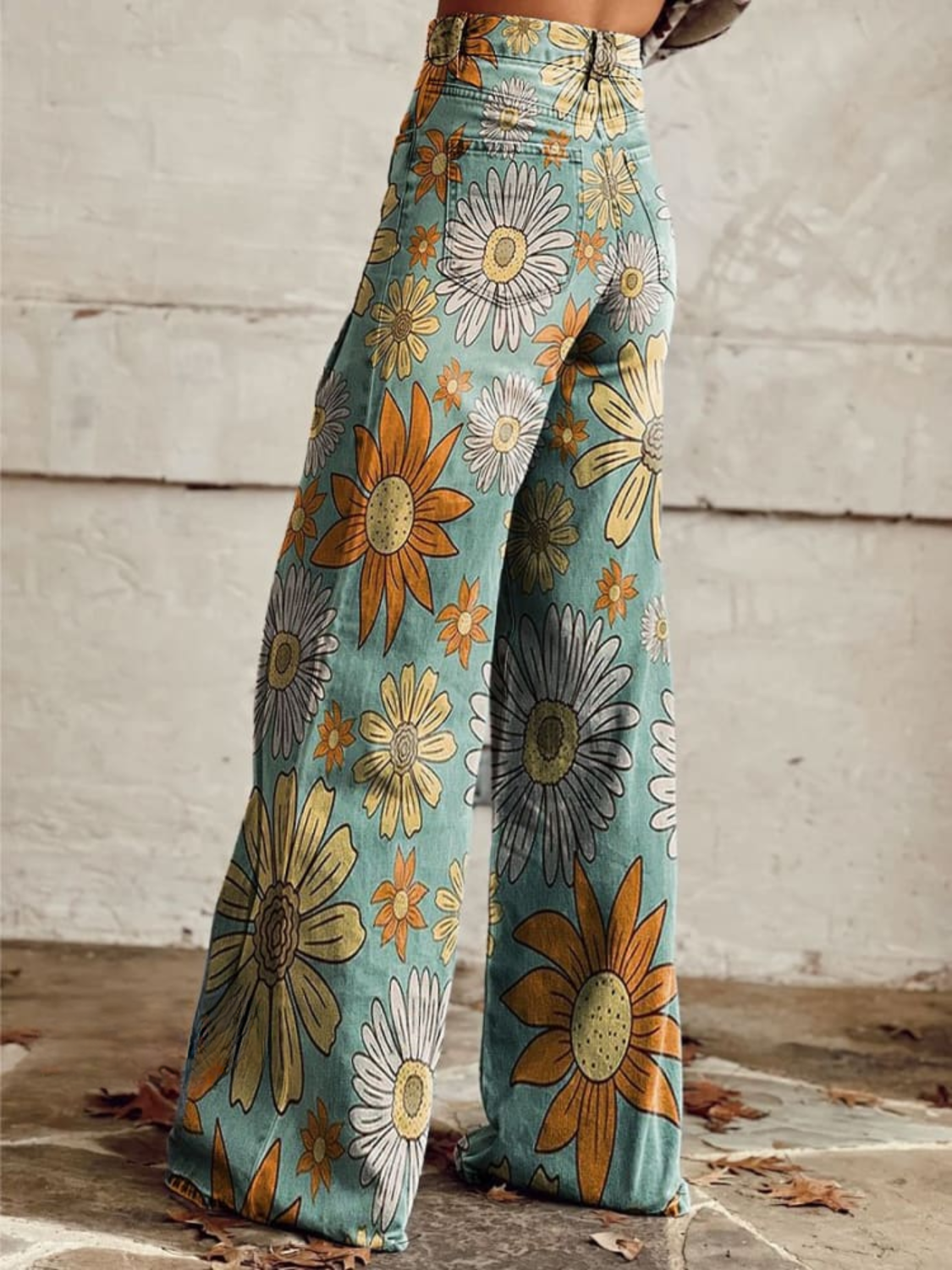 Blumenglück Vintage Schlaghose für Damen