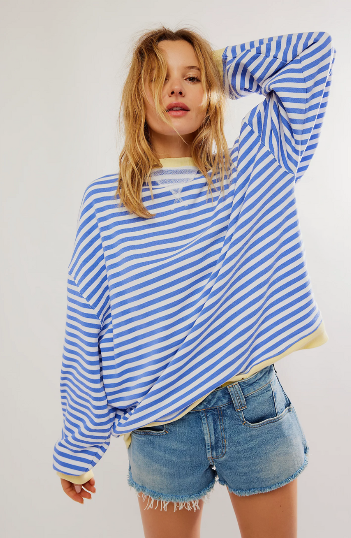Lara Gemütliches Gestreiftes Sweatshirt für Damen