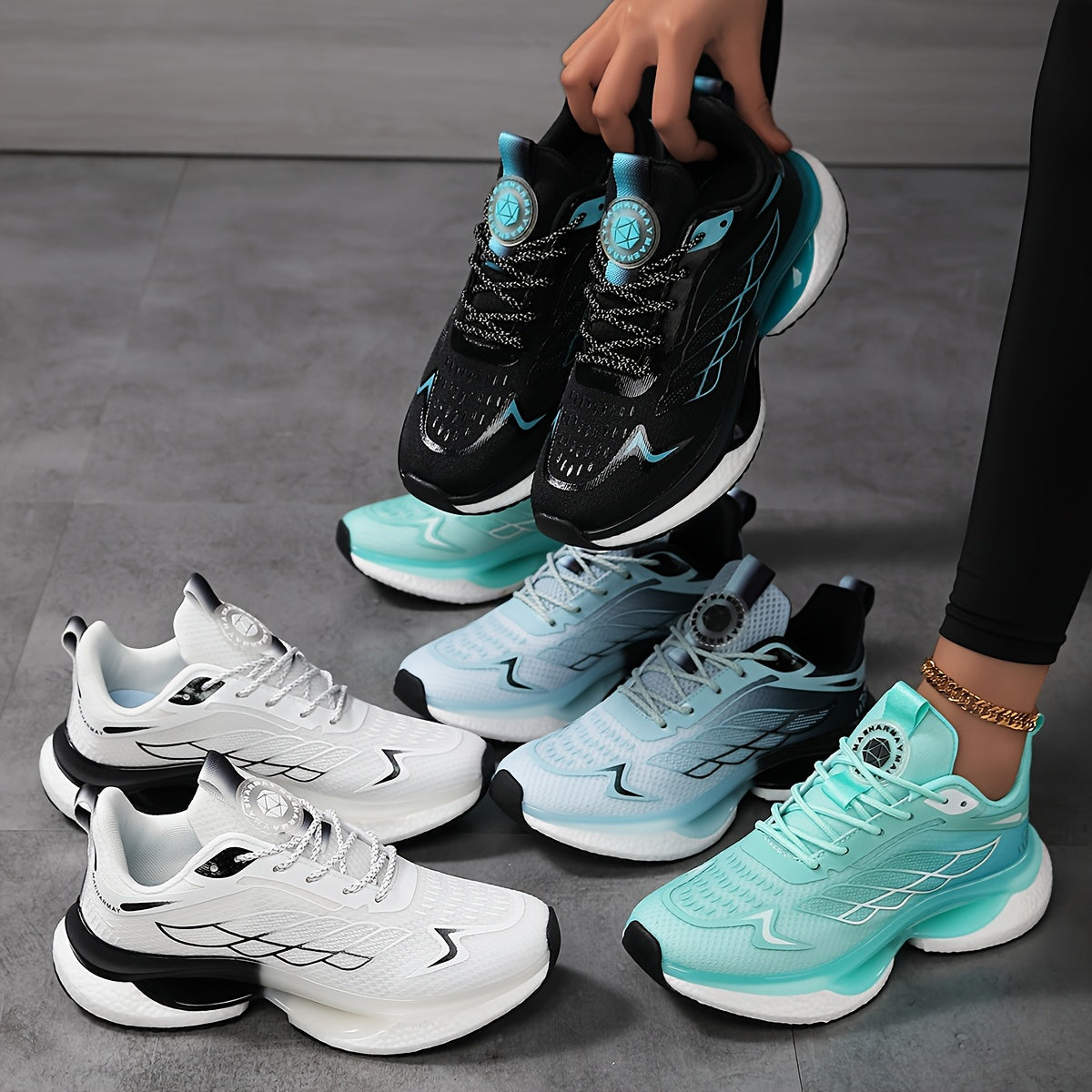 Leichte Atmungsaktive Sneaker mit rutschfester Sohle für Damen