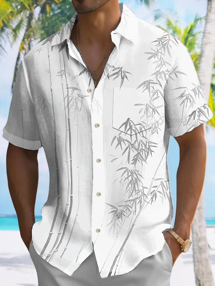 Aloha Tropisches Bambushemd für Herren