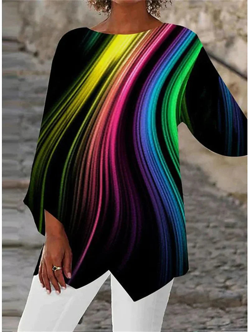 Langarmshirt mit Rundhals für Damen