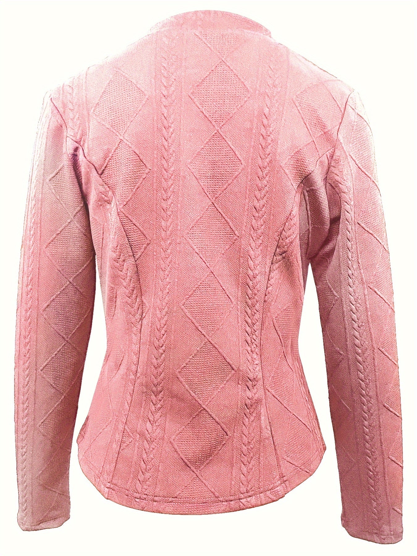 Elegante Strick Langarm Jacke mit Knöpfen für Damen