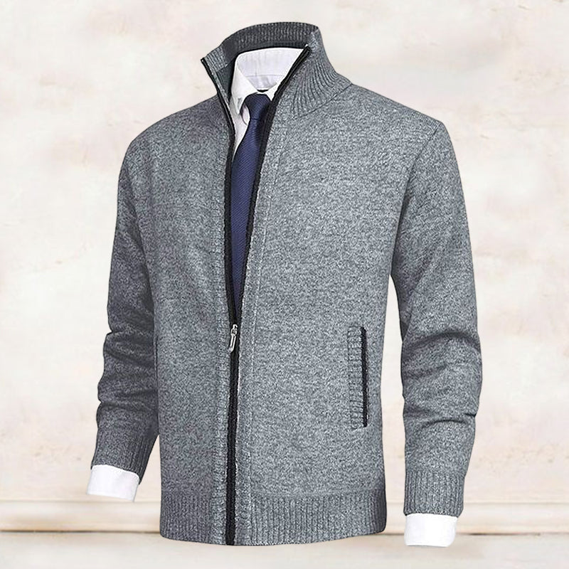 Saber Strickjacke mit Stehkragen
