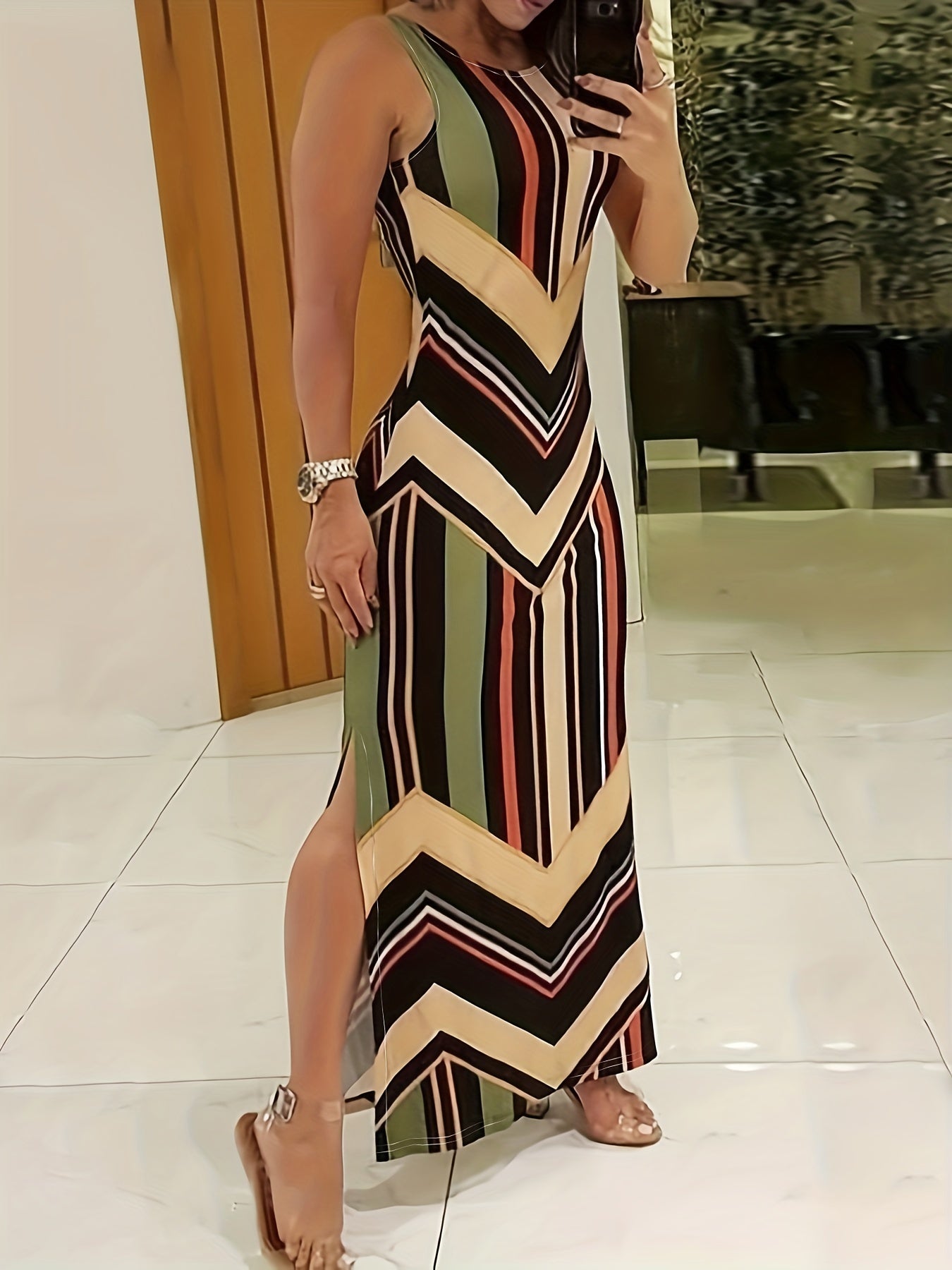 Maxikleid mit Seitenschlitz für Damen
