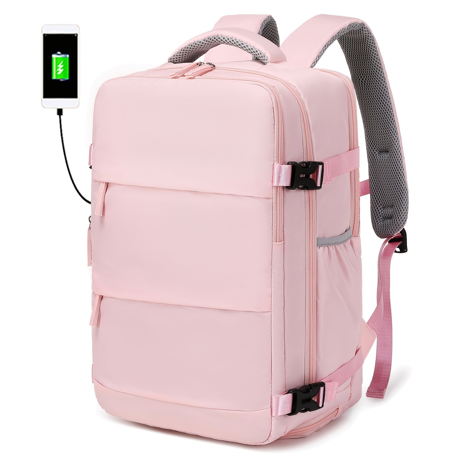 Reiserucksack mit Schuhfach und Laptopfach und verstellbaren Trägern