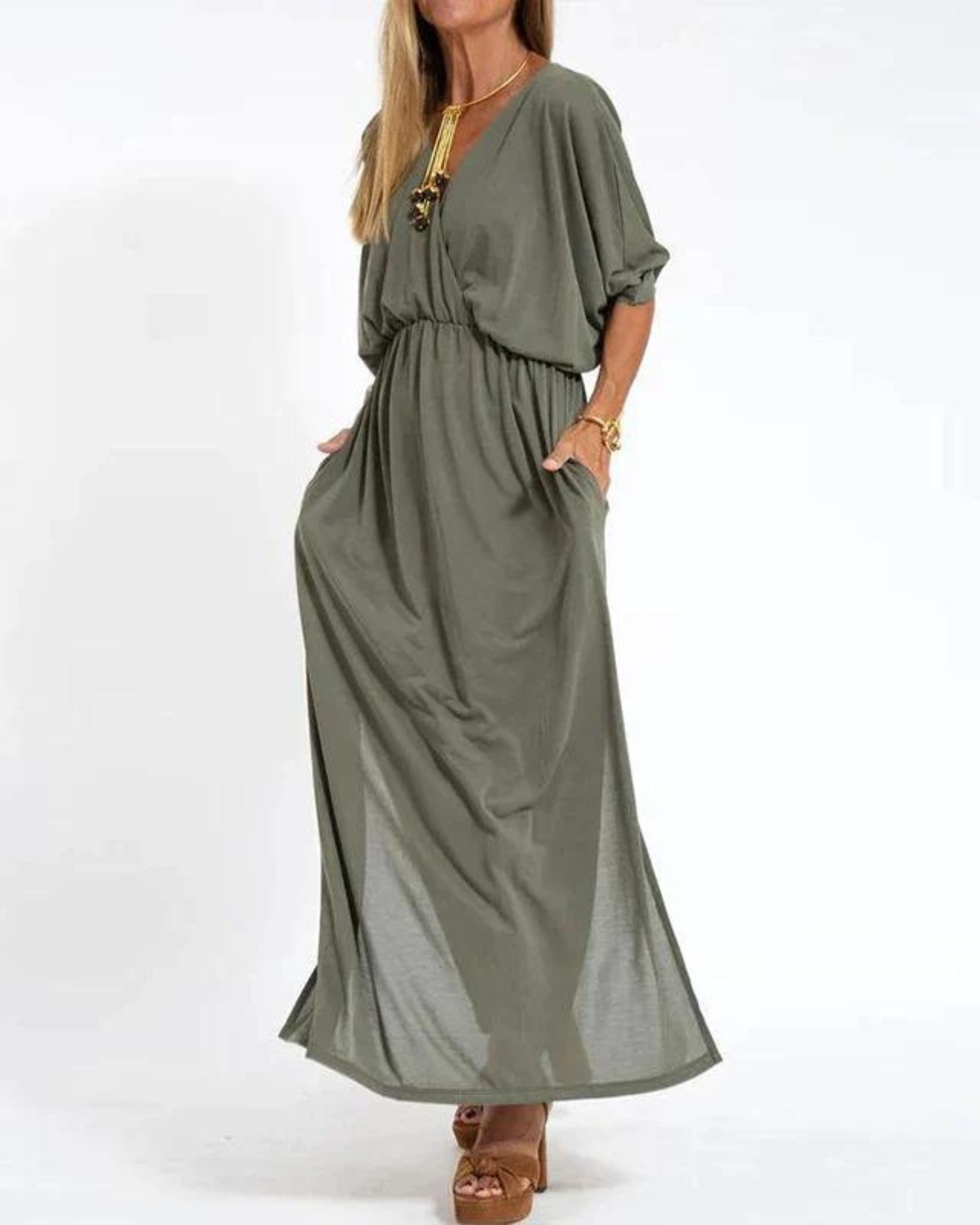Vintage Langes Kleid für Damen