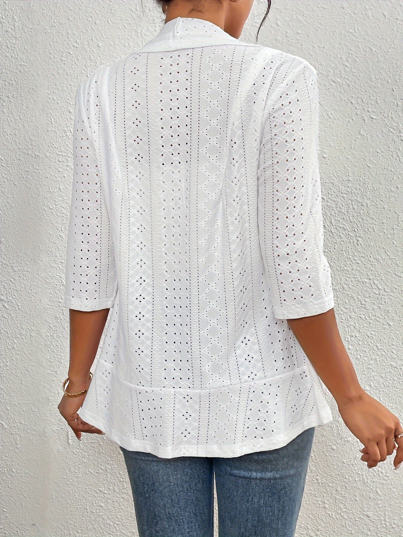 Elegante Strickjacke mit offener Vorderseite für Damen