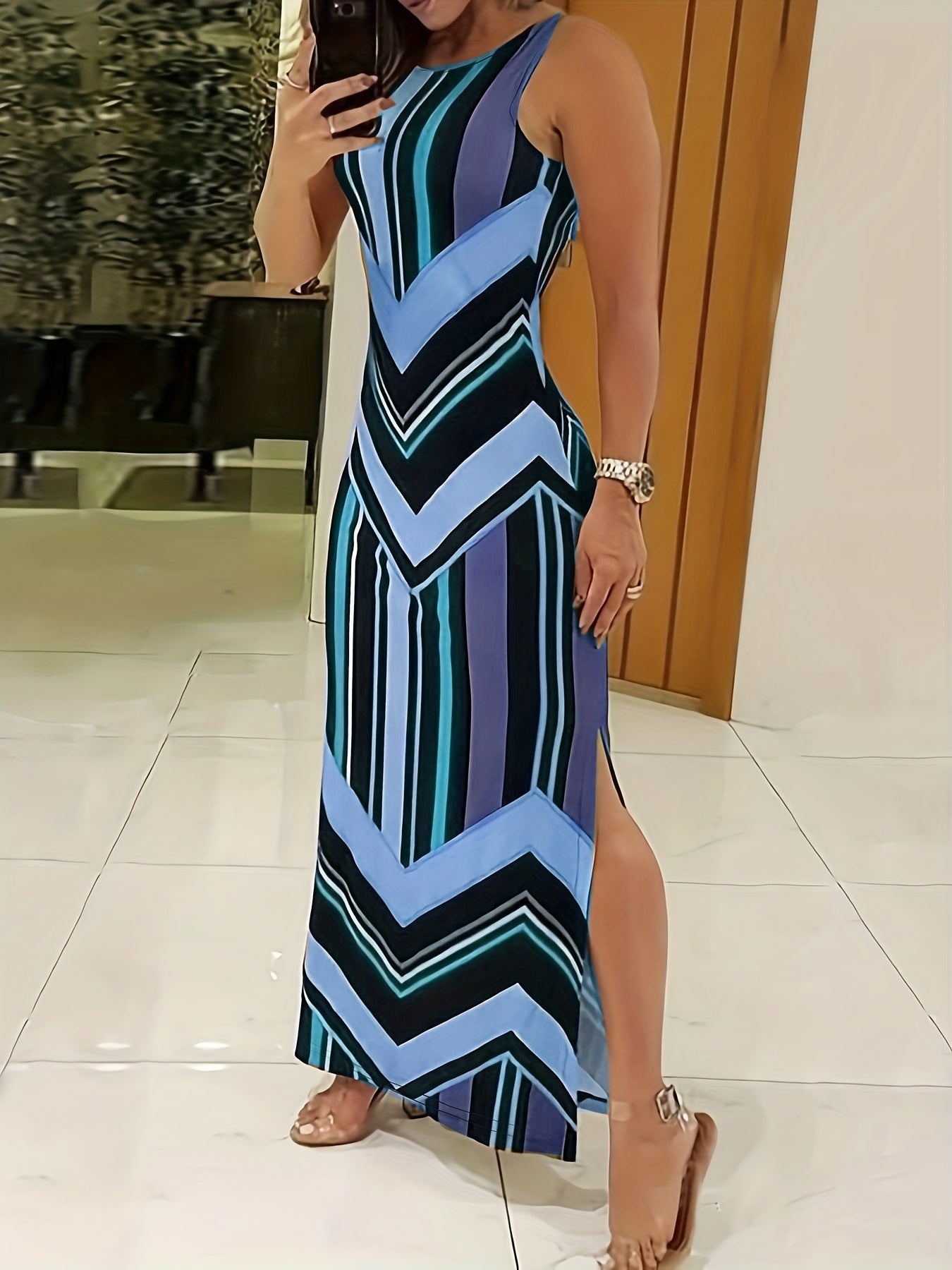 Maxikleid mit Seitenschlitz für Damen