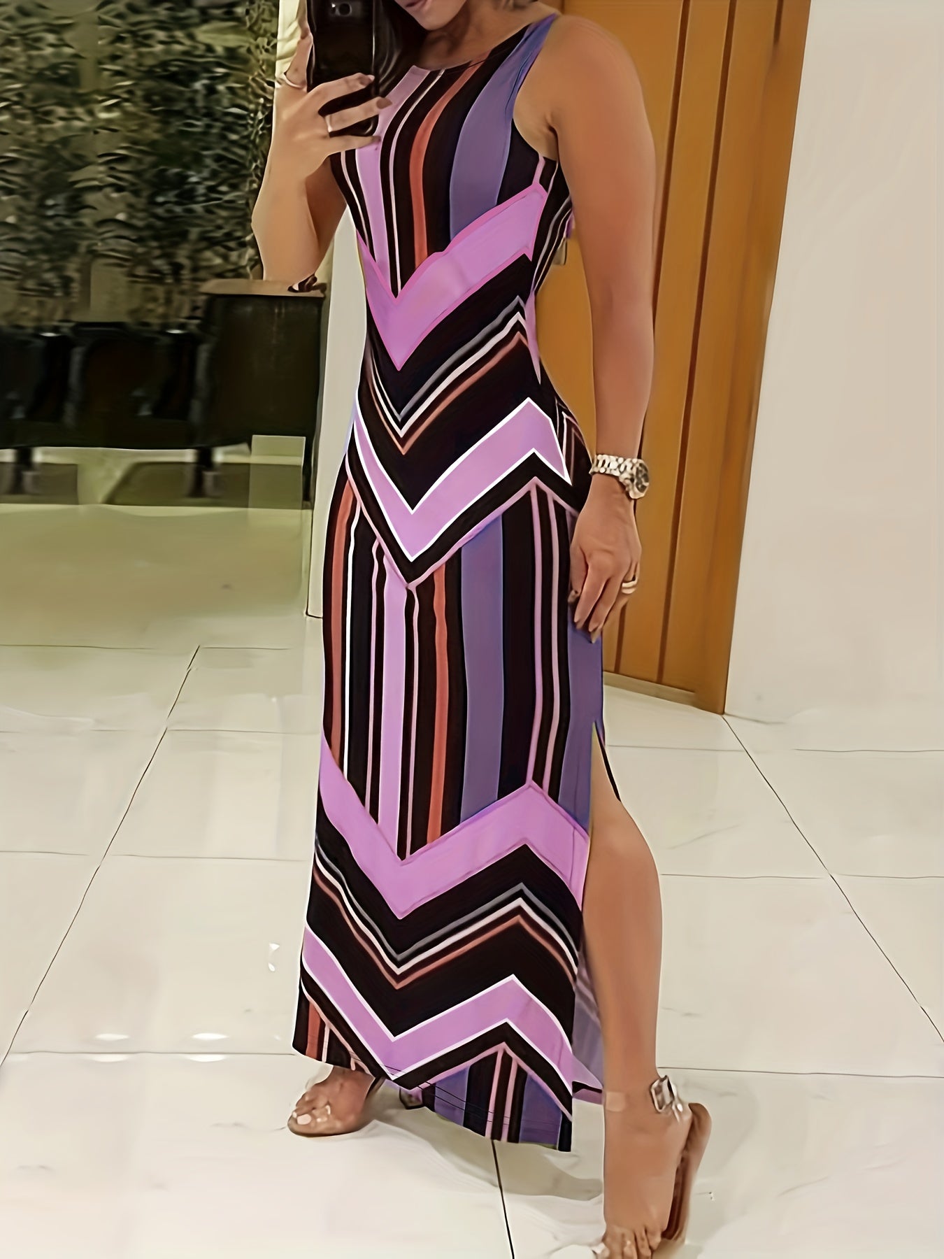 Maxikleid mit Seitenschlitz für Damen