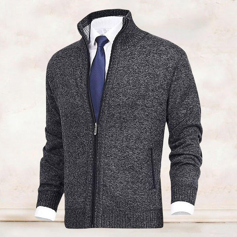 Saber Strickjacke mit Stehkragen