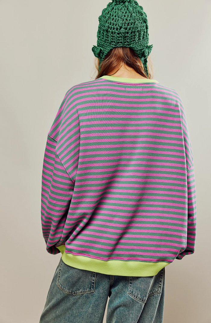 Lara Gemütliches Gestreiftes Sweatshirt für Damen