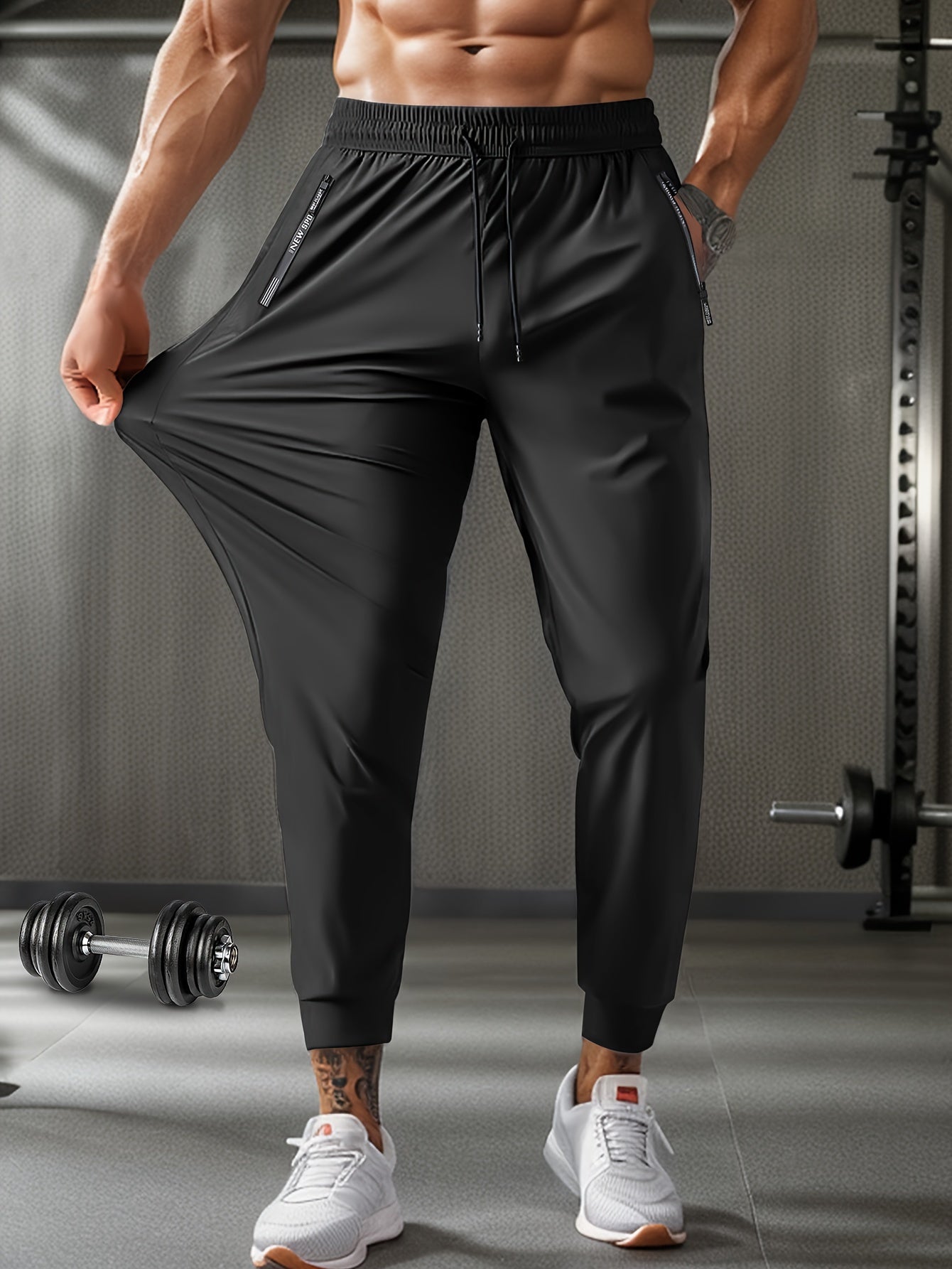 Lässige Sporthose für Herren mit Reißverschlusstaschen