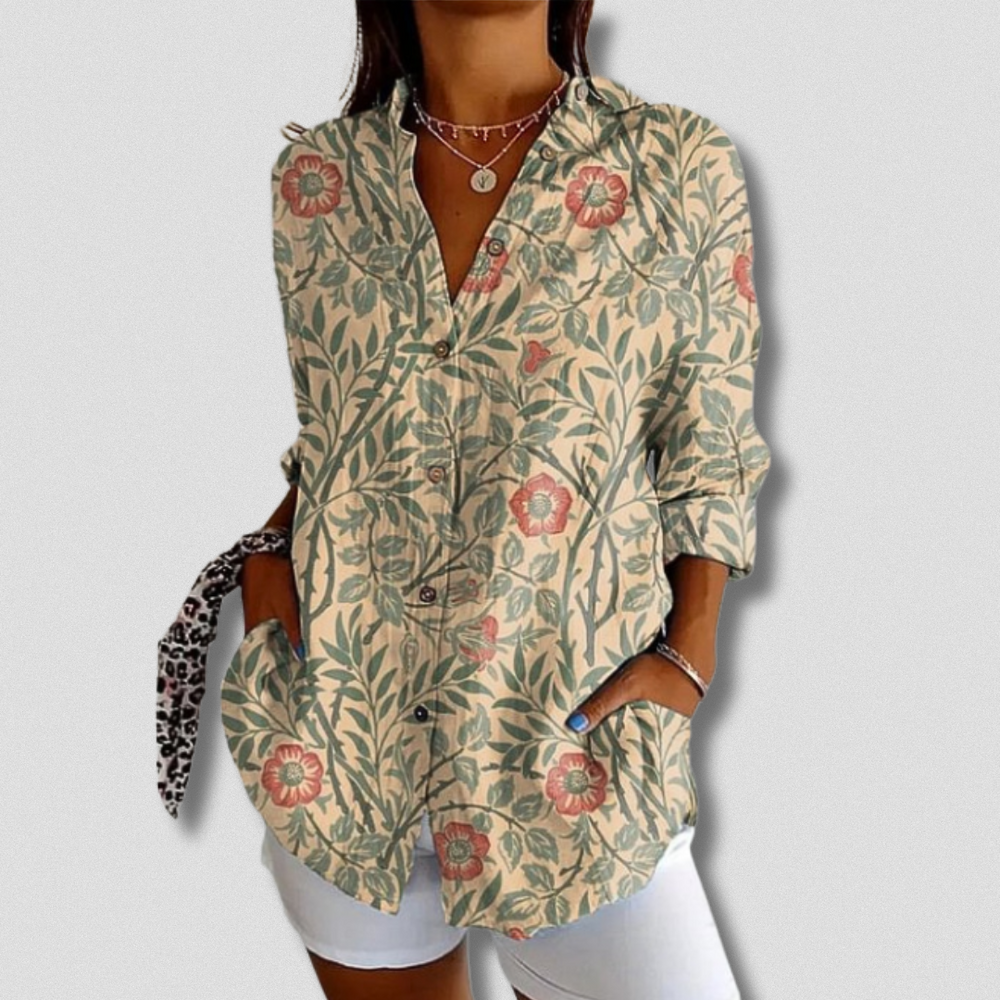 Stefanee Florales Langarmshirt für Damen