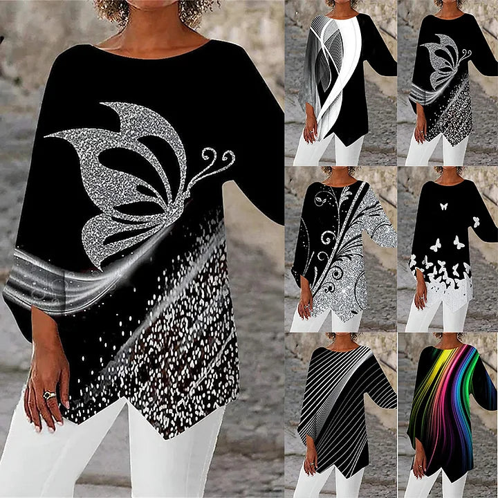 Langarmshirt mit Rundhals für Damen