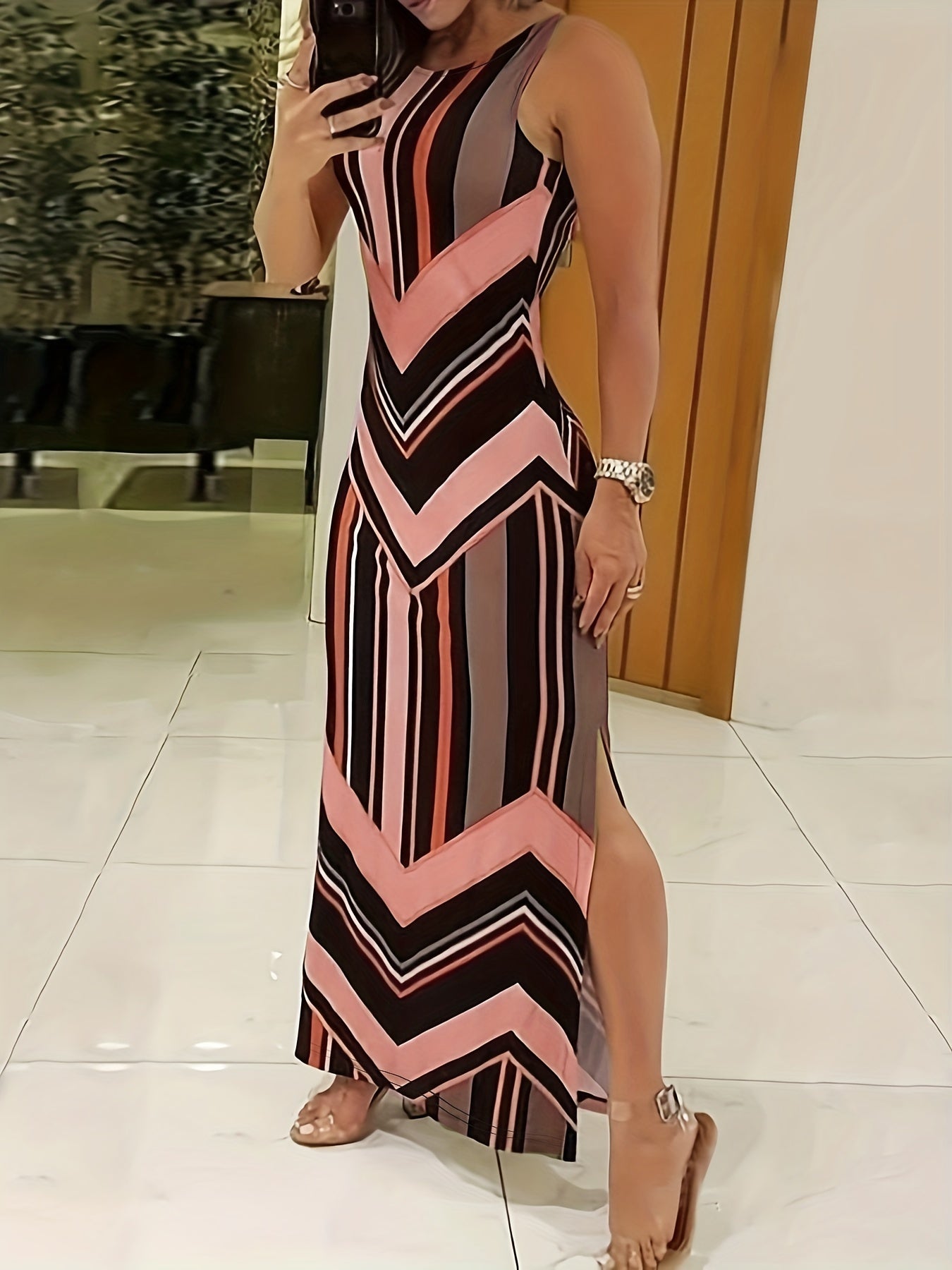 Maxikleid mit Seitenschlitz für Damen