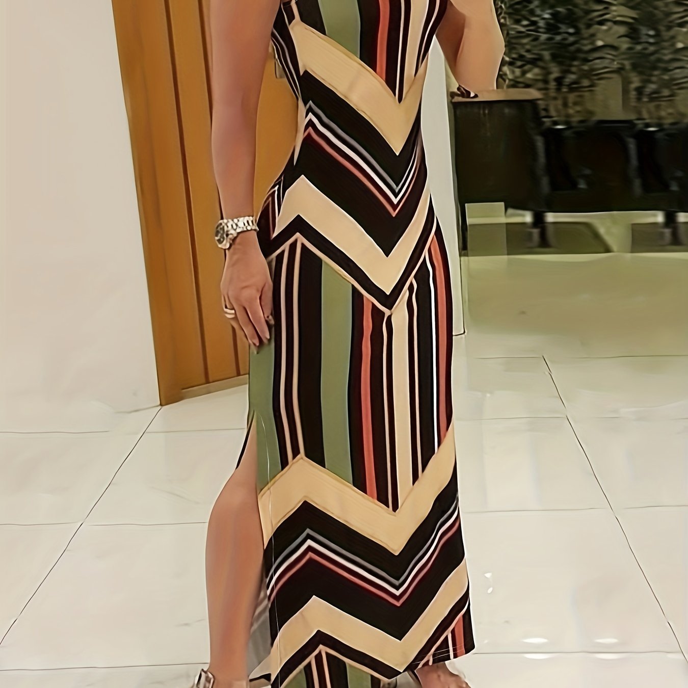 Maxikleid mit Seitenschlitz für Damen