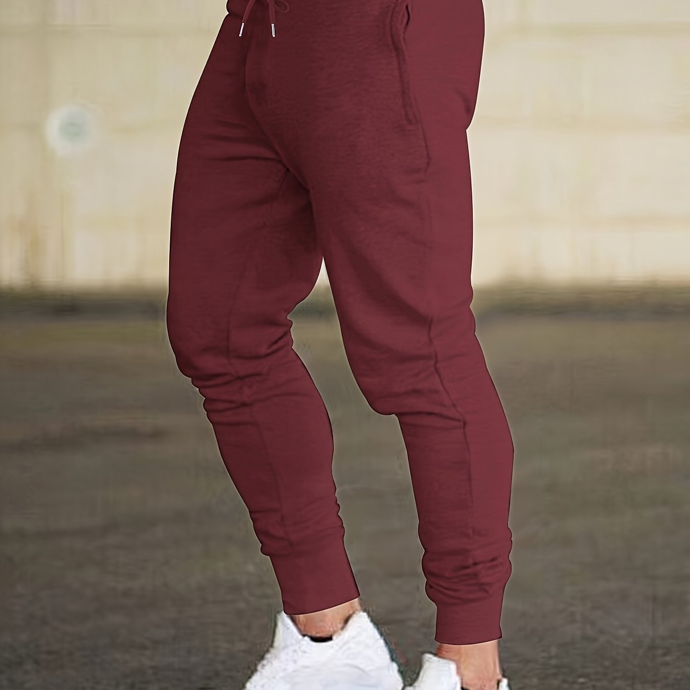 Bequeme Stretch Hose mit Reißverschlusstaschen und Kordelzug für Herren