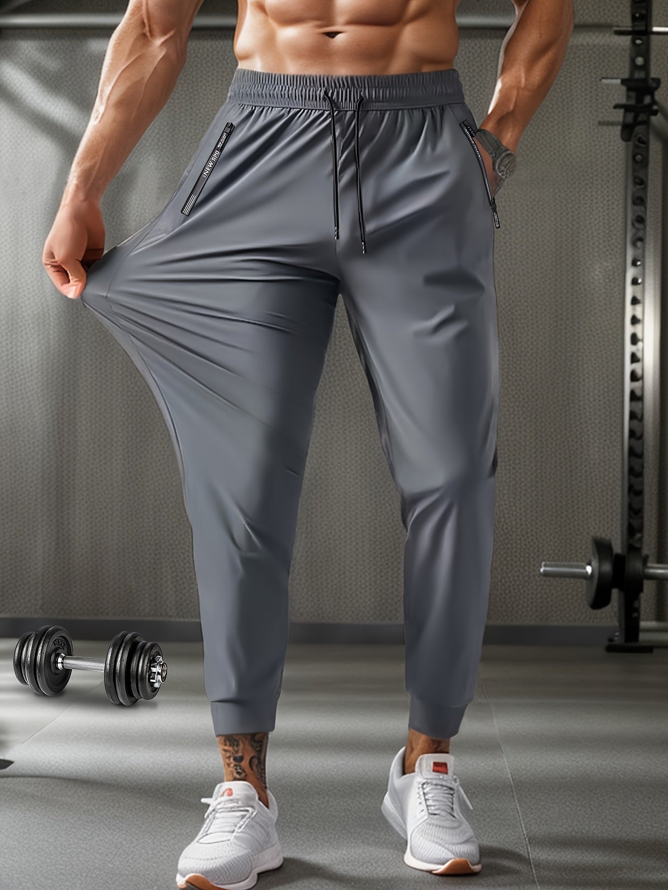 Lässige Sporthose für Herren mit Reißverschlusstaschen