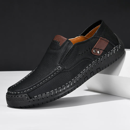 Loafer mit rutschfester Sohle in Lederoptik für Herren