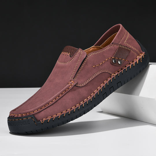 Loafer mit rutschfester Sohle in Lederoptik für Herren