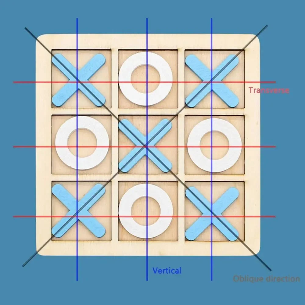 Holz Brettspiel Tic Tac Toe