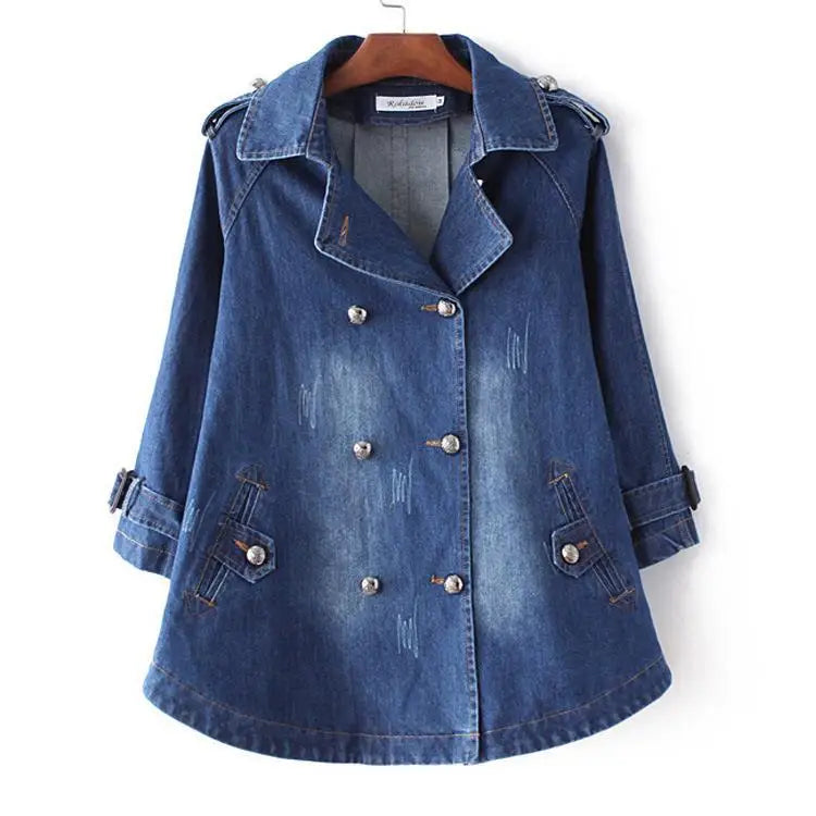 Eleganter Denim-Cape für Damen