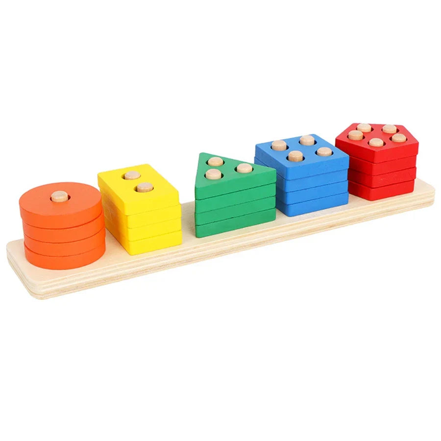 Stapelspielzeug aus Holz Puzzle für Kleinkinder und Kinder