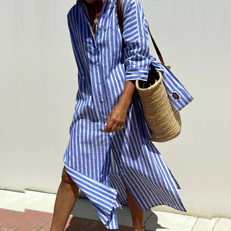 Rosie Gestreiftes Hemdkleid