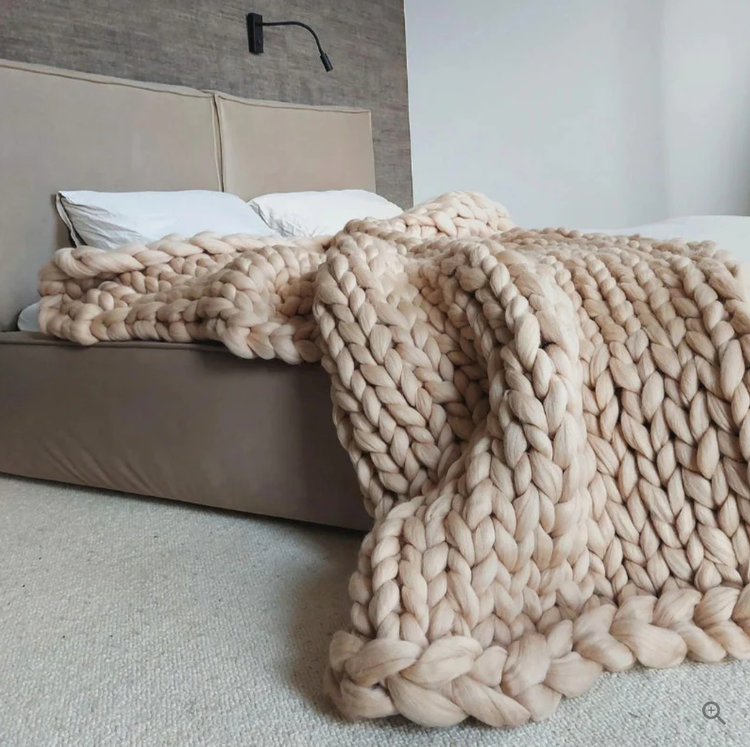 Caro Handgestrickte Decke