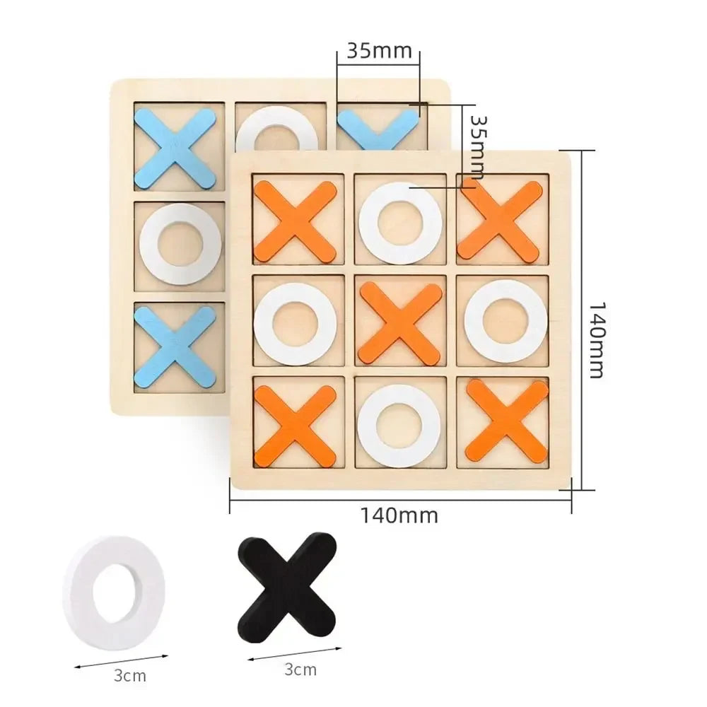 Holz Brettspiel Tic Tac Toe