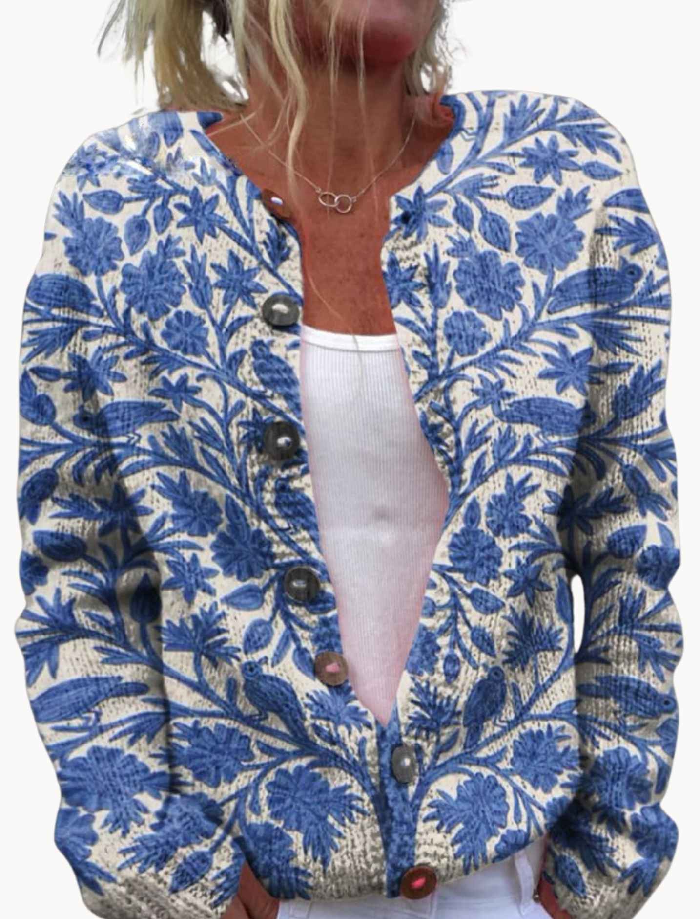 Daisy Schicker Geblümter Cardigan für Damen