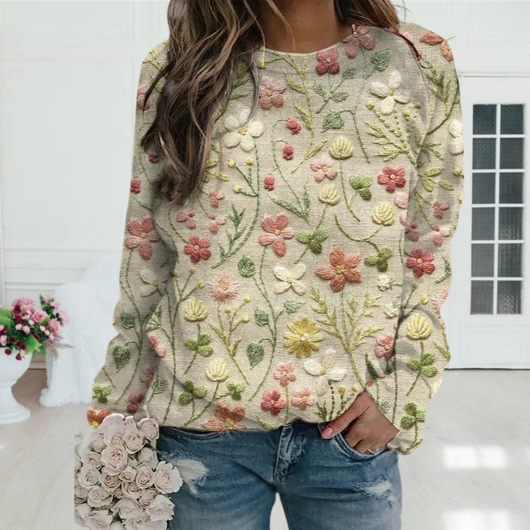 Madeline Lässiges Langarmshirt für Frühling und Herbst für Damen