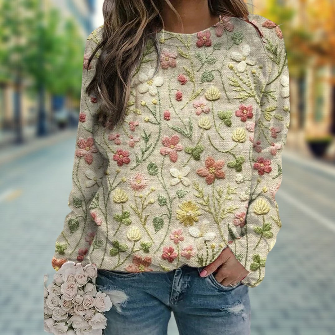 Madeline Lässiges Langarmshirt für Frühling und Herbst für Damen