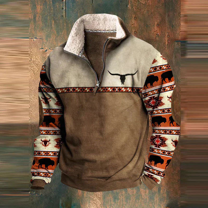 Logan Stilvoller Reissverschluss-Pullover