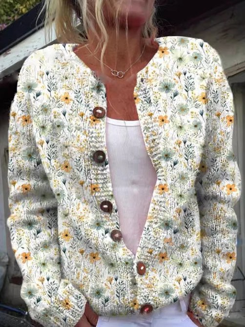 Daisy Schicker Geblümter Cardigan für Damen
