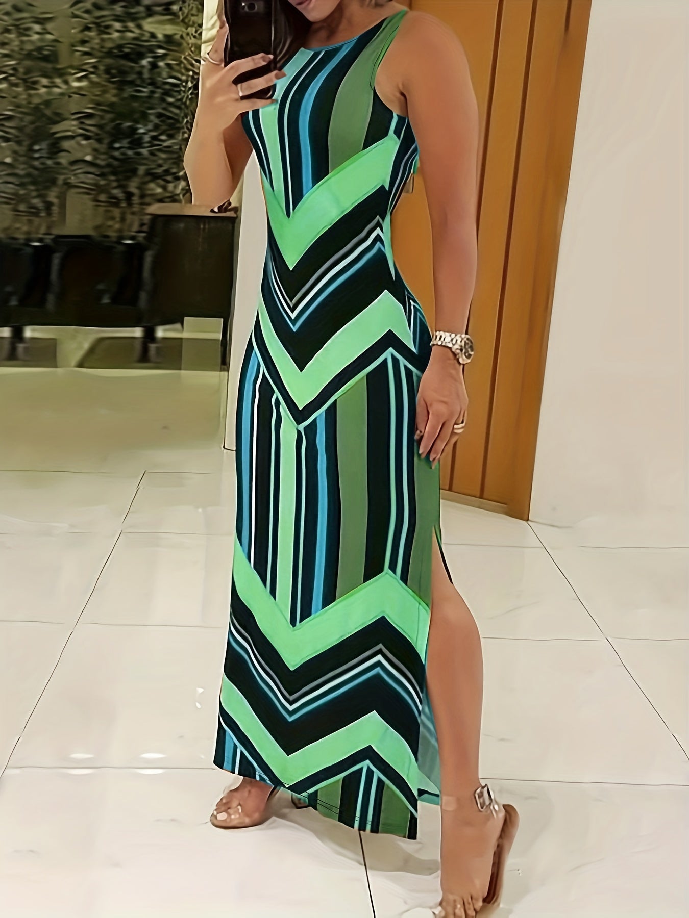 Maxikleid mit Seitenschlitz für Damen