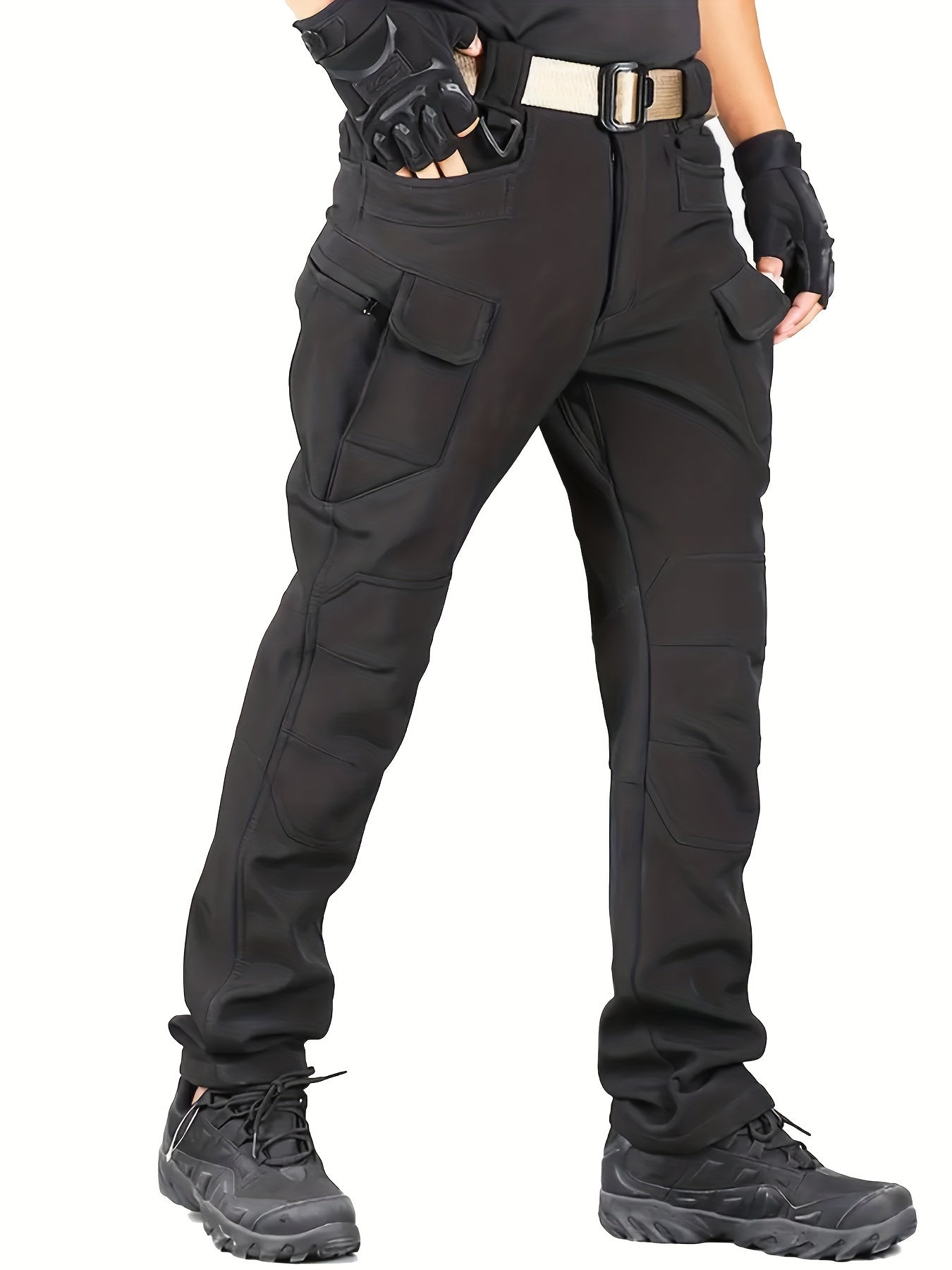 Warme und Dehnbare Taktische Hose mit Fleecefutter