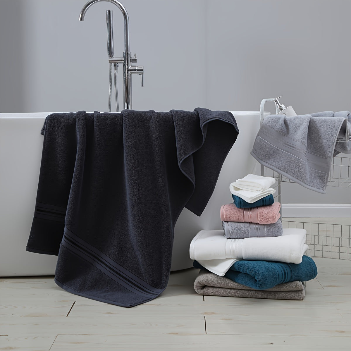 Stylisches 8-teiliges Badetuch-Set