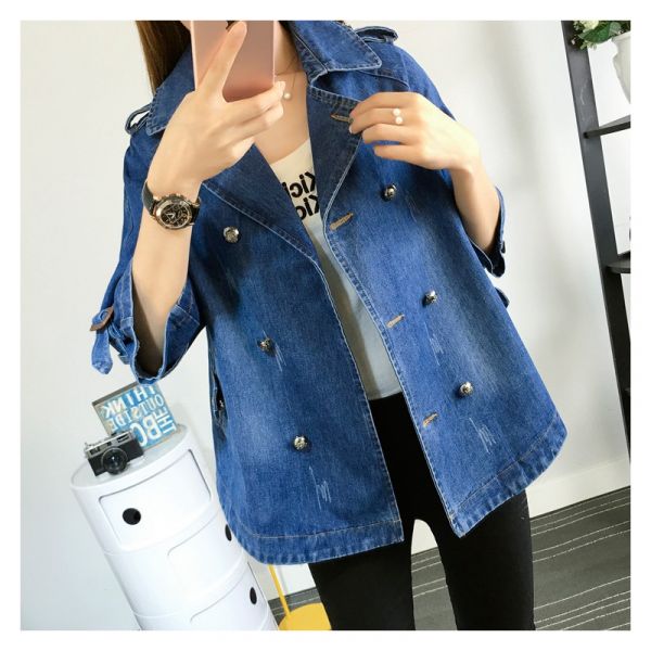 Eleganter Denim-Cape für Damen