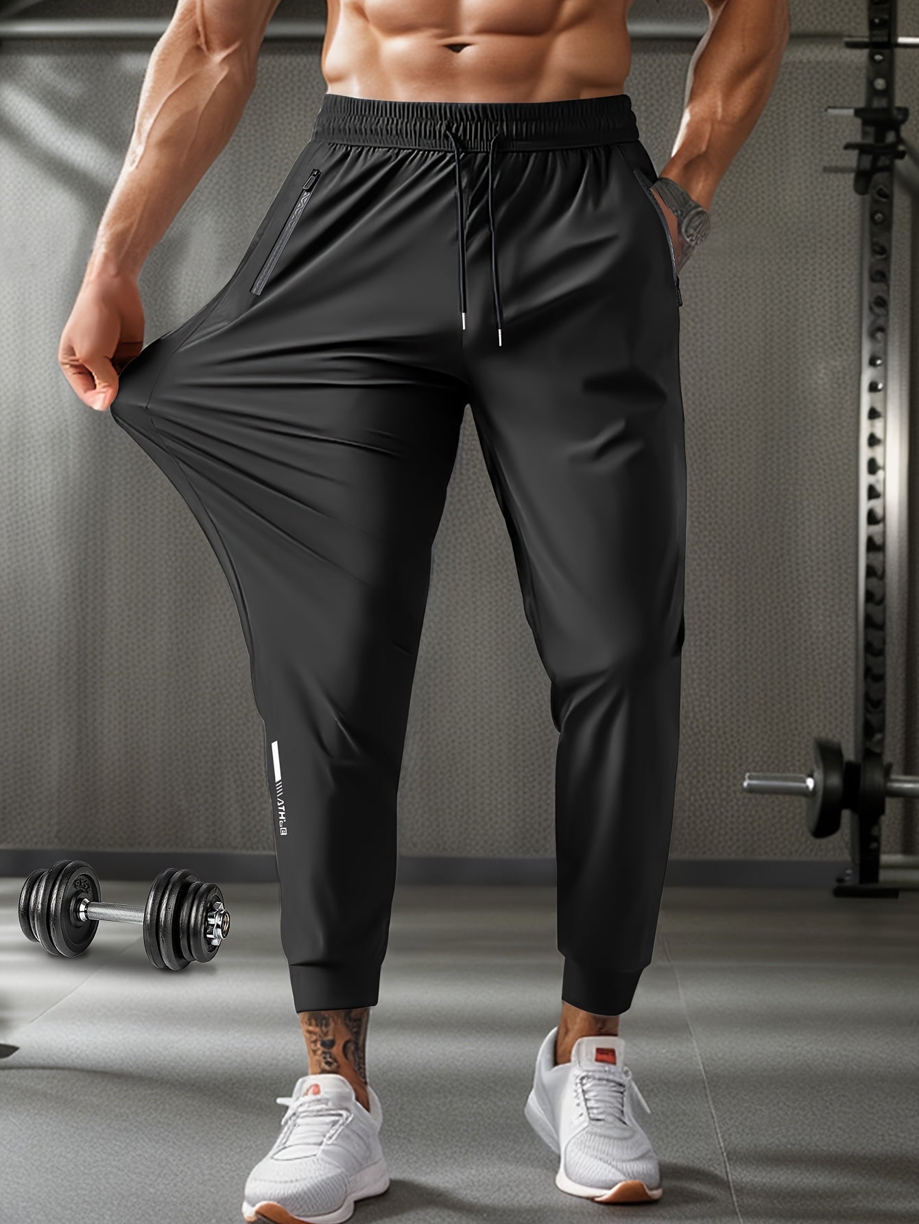 Lässige Sporthose für Herren mit Reißverschlusstaschen
